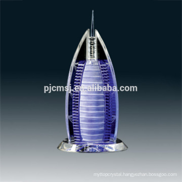 Top sale guaranteed quality new arrival LED light crystal Burj Al Arab Hotel building model